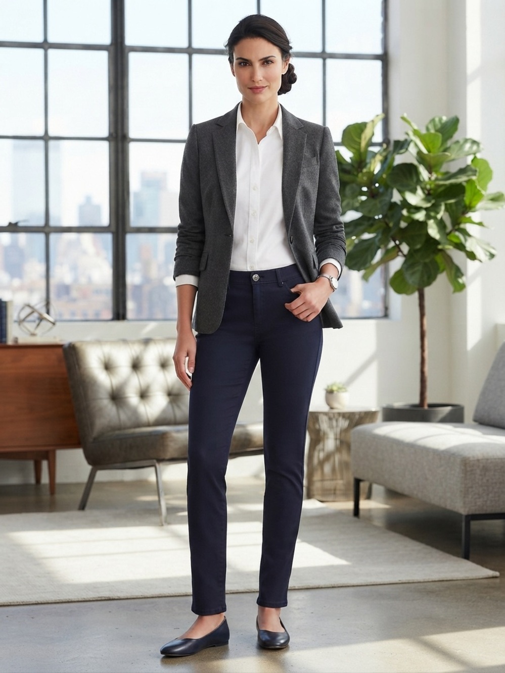 Lilly Pulitzer Navy Skinny Ankle Pants